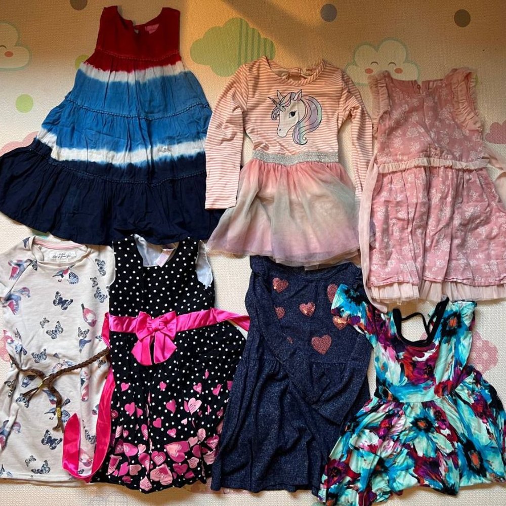 TODDLER GIRL CLOTHES SIZE 4 AND SHOES 10-11 BUNDLE
